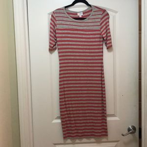 Lularoe Fitted, Striped Dress